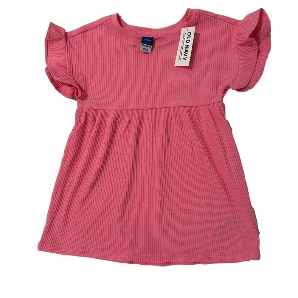 Old Navy Pink Ribbed Knit Dress Size 12-18 Months NWT